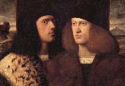 Giovanni Cariani Portrait de deux jeunes gentilhommes venitiens oil painting reproduction
